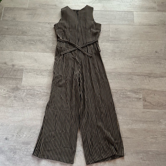 90s Paris Sport Club Black and Tan Stripe Jumpsuit - Picture 5 of 8